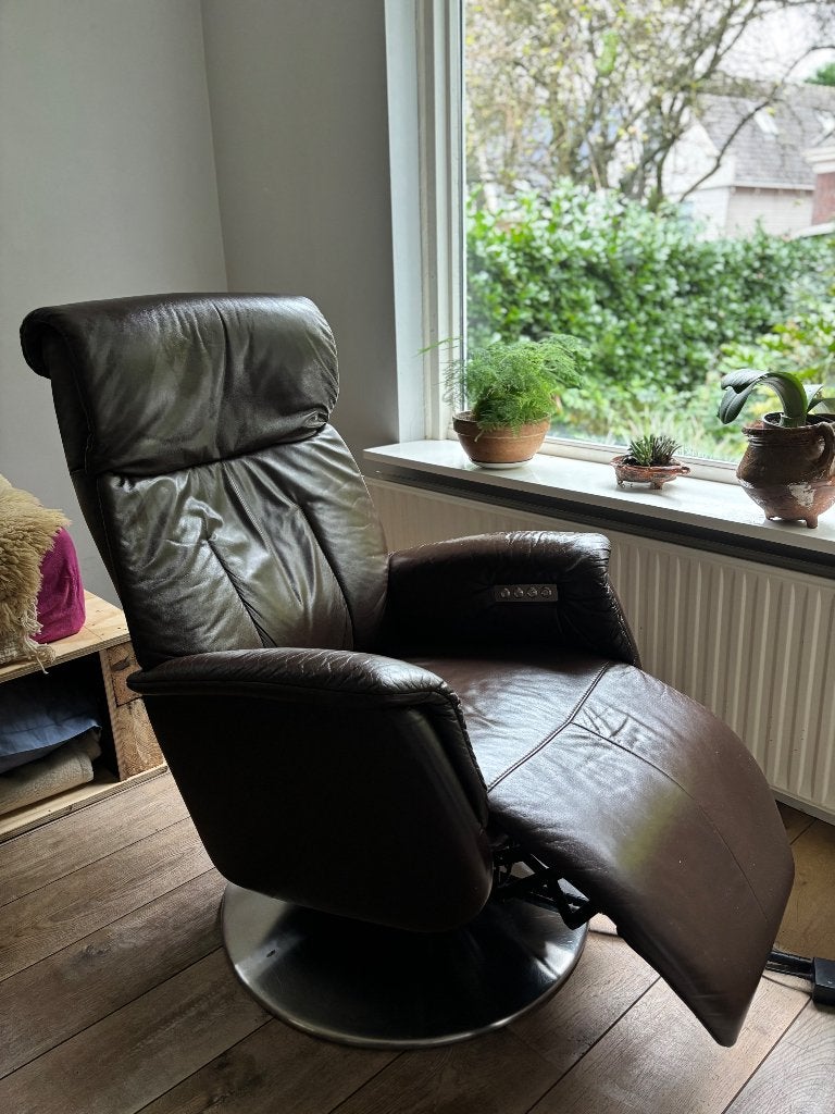 Luxe elektrische Relaxstoel met Massage, Ophalen, Zo goed als nieuw, 75 tot 100 cm, Luxe, modern