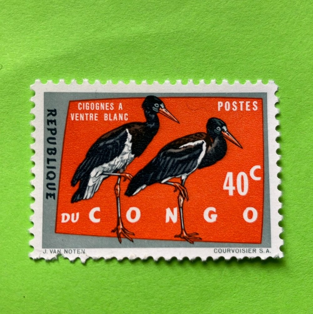 Vogels ooievaars, Ophalen of Verzenden, Postfris, Dier of Natuur