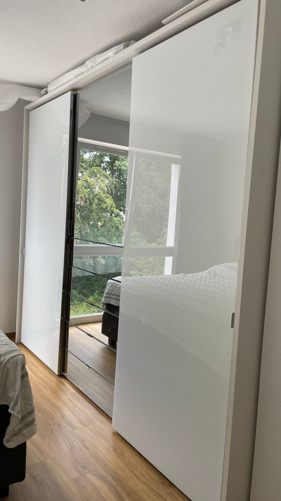 Goossens kledingkast met spiegel en schuifdeuren, Huis en Inrichting, Kasten | Kledingkasten, Ophalen, Overige materialen, Gebruikt
