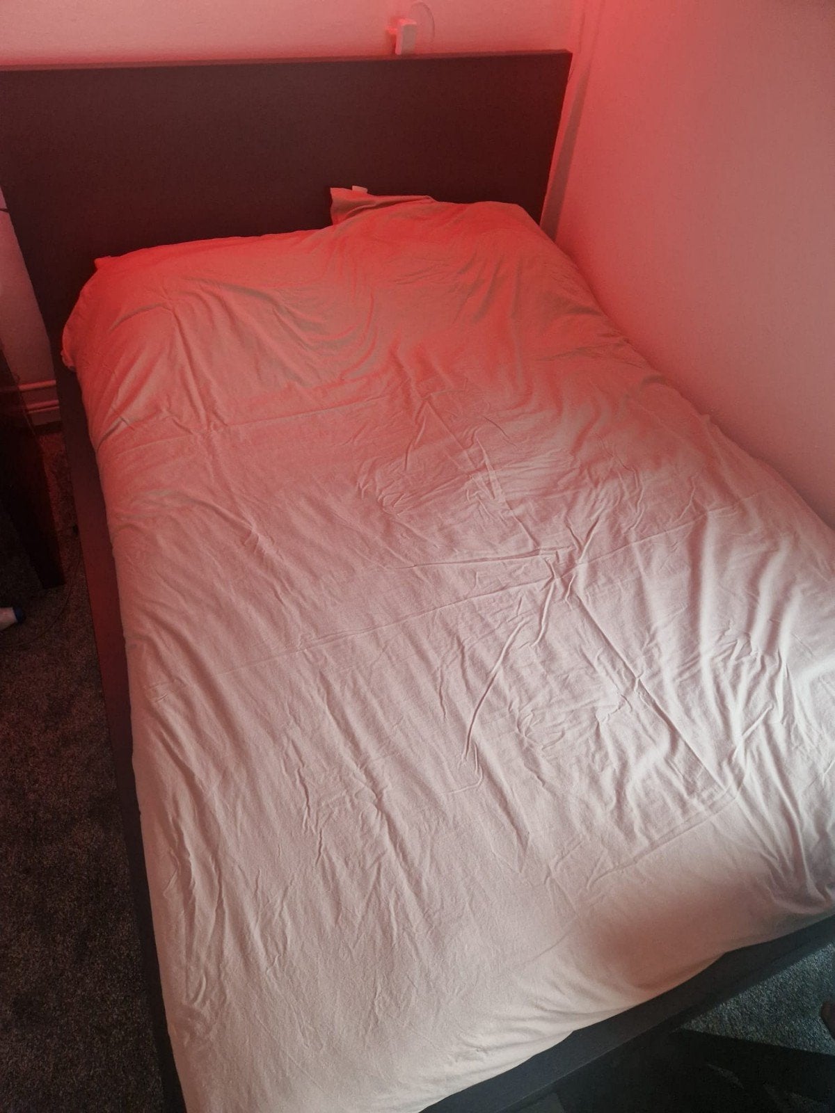 Bed Malmö van Ikea met 2 bedlades, zwartbruin, Ophalen, Zwart, Tweepersoons, 140 cm