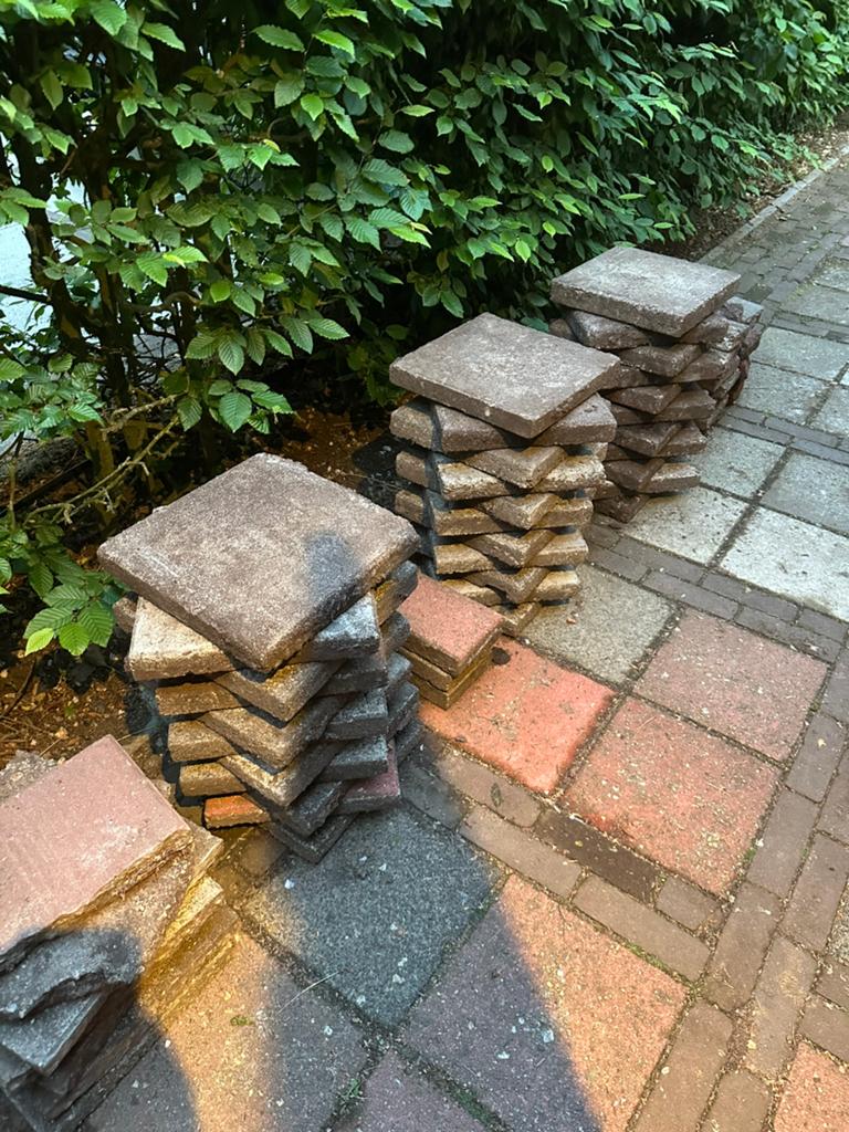 Terrastegels 30x30 cm, Tuin en Terras, Ophalen, Gebruikt, Beton, Terrastegels