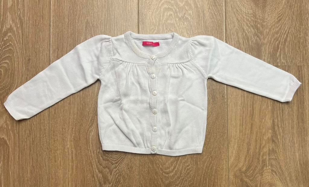 Hema vest wit maat 74, Ophalen of Verzenden, Gebruikt, Meisje, Truitje of Vestje