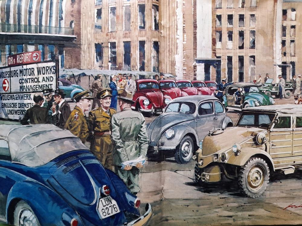 VW-fabriek in Wolfsburg, heropgericht in 1945, afbeelding, Verzenden, Gelezen, Volkswagen