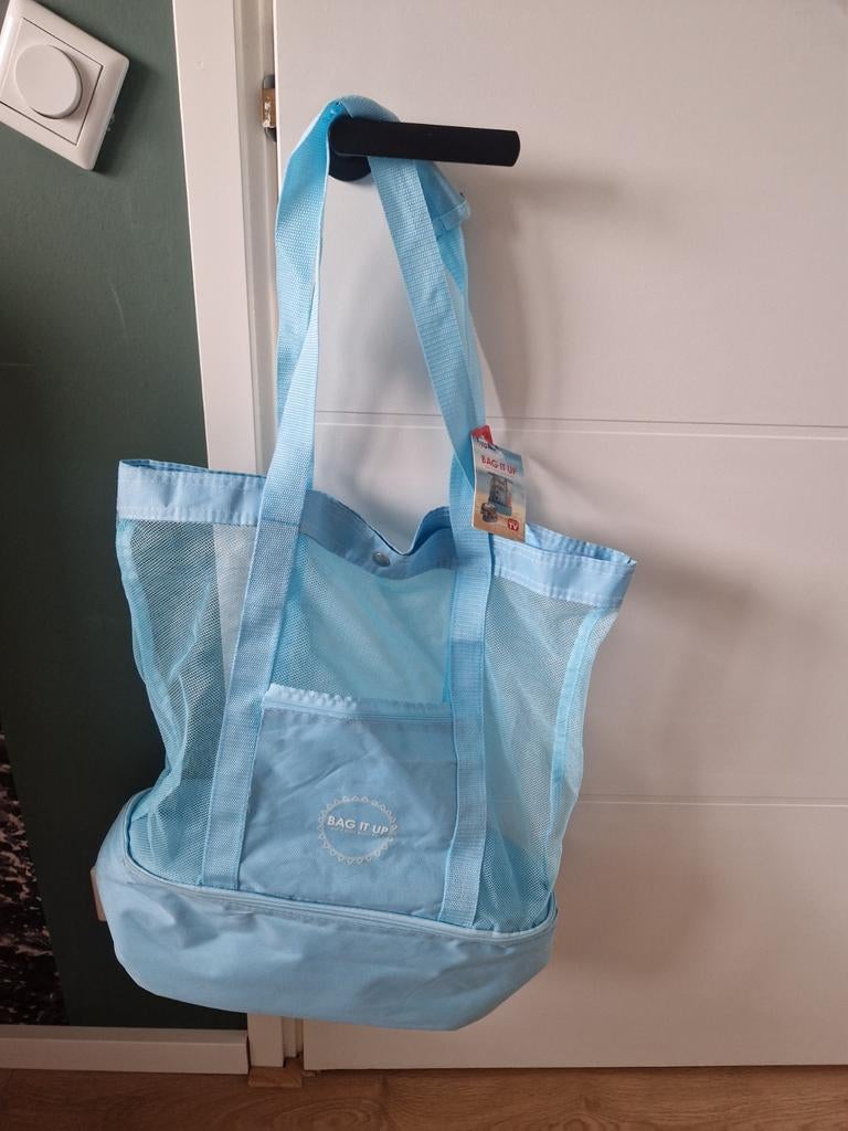 Strandtas nieuw, Ophalen of Verzenden, Nieuw, Blauw, 30 cm of meer