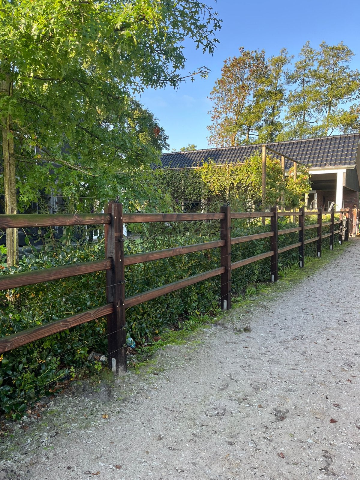 Hekwerk rondom paardenbak, 40x20, Ophalen, Gebruikt, Hout