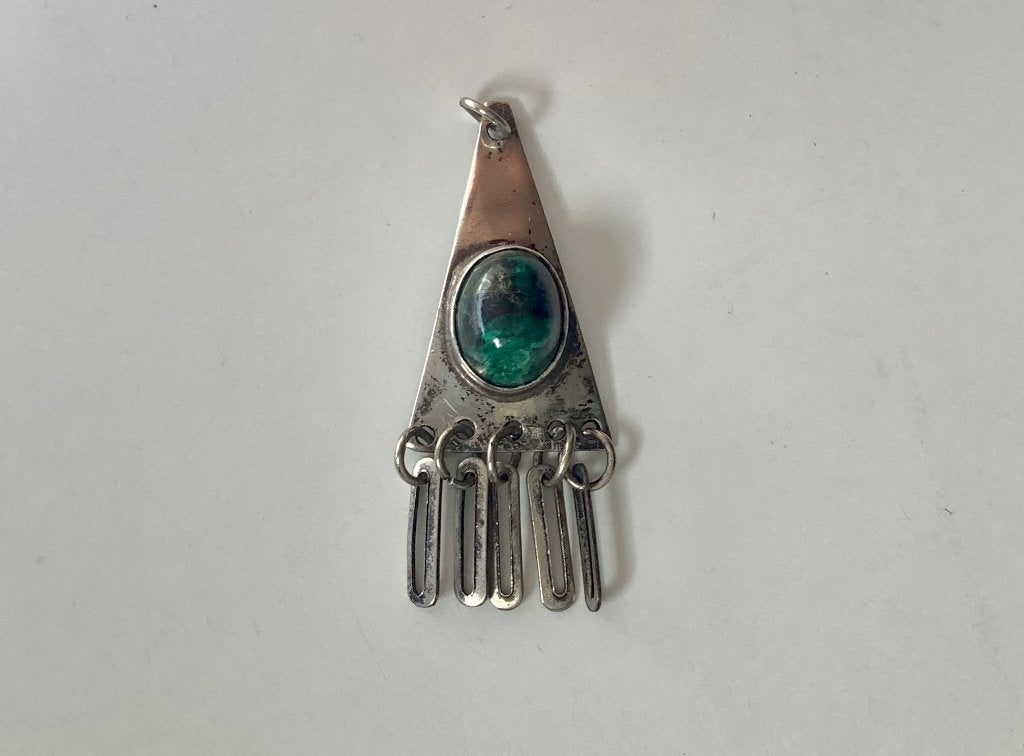 Zilveren art deco hangertje, Ophalen of Verzenden, Gebruikt, Zilver, Zilver