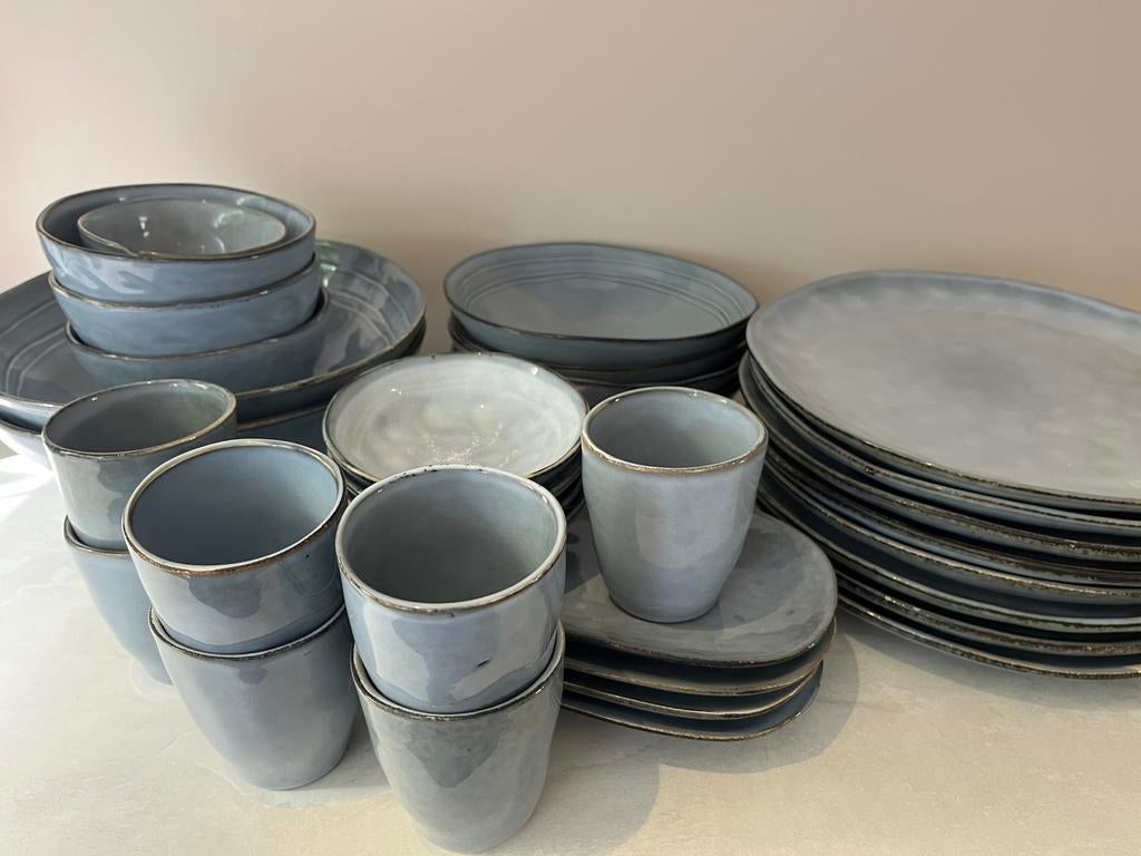 Servies Ottawa (Blokker) / Toscane (Xenos) - blauw, Huis en Inrichting, Keuken | Servies, Gebruikt, Ophalen of Verzenden, Overige stijlen