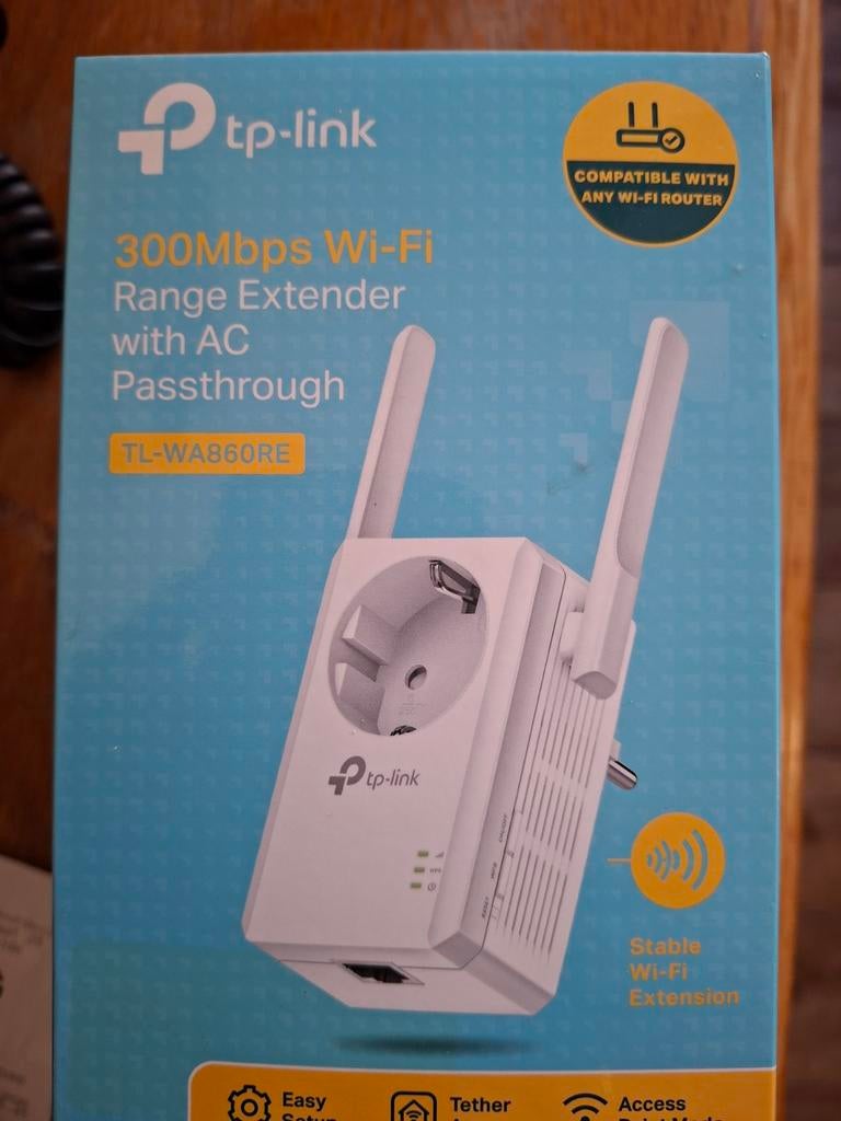 TP-Link 300Mbps Wi-Fi Range Extender met AC Passthrough, Ophalen of Verzenden, Nieuw, TP-Link
