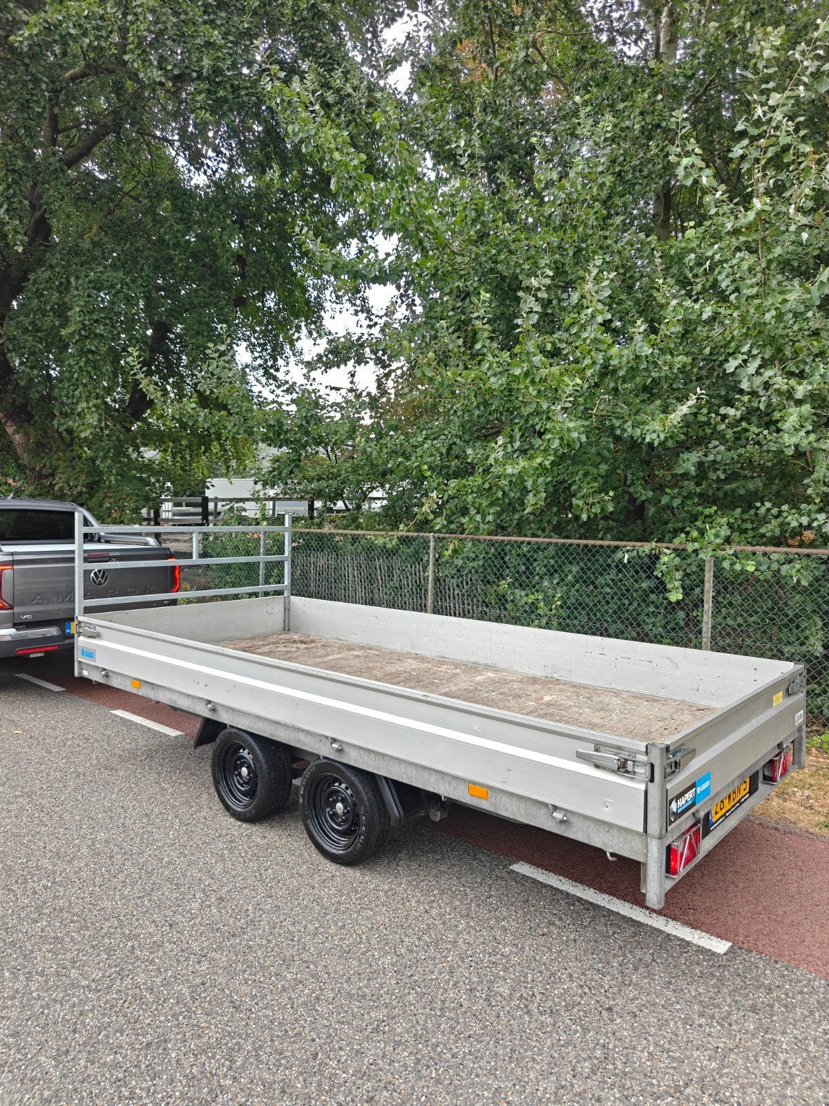 Hapert plateau aanhanger 3500KG parabool, Auto diversen, Ophalen of Verzenden, Zo goed als nieuw