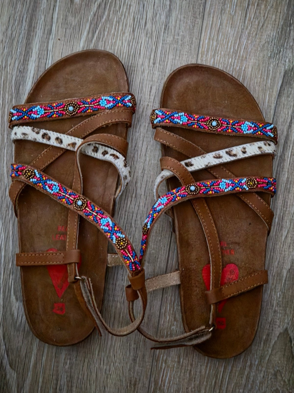 Shoesme sandalen maat 36 – Echt leer met kralen zgan, Ophalen of Verzenden, Zo goed als nieuw, Meisje, Overige typen
