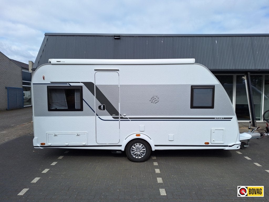 Knaus Sport 450 FU MOVER EN THULE LUIFEL, Caravans en Kamperen, Rondzit, Schokbreker, Bedrijf, 4 tot 5 meter