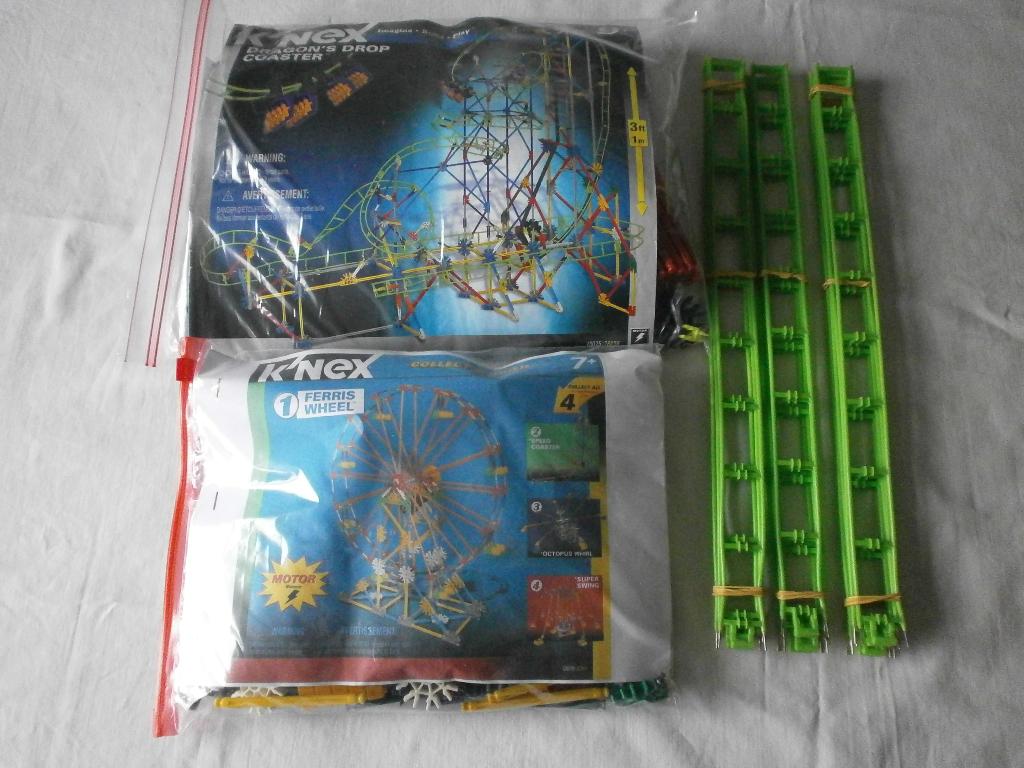 Knex Dragon`s  Drop Coaster + Ferris Wheel, Ophalen of Verzenden, Gebruikt, K'nex