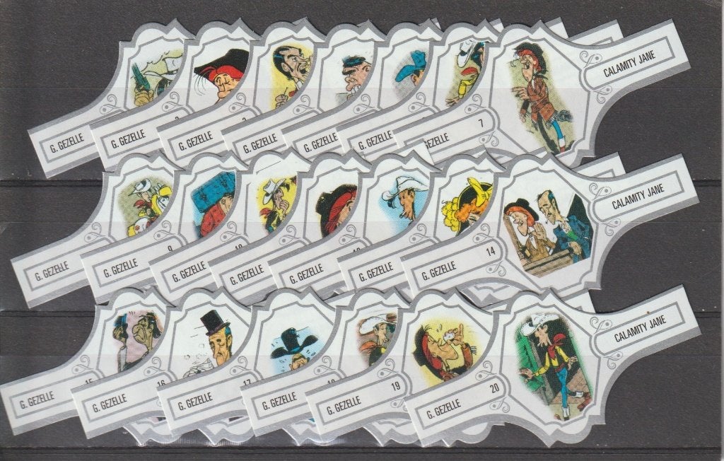 reeks  1  lucky luke  1-20   sigarenbanden, Ophalen of Verzenden, Zo goed als nieuw, Sigarenbandjes