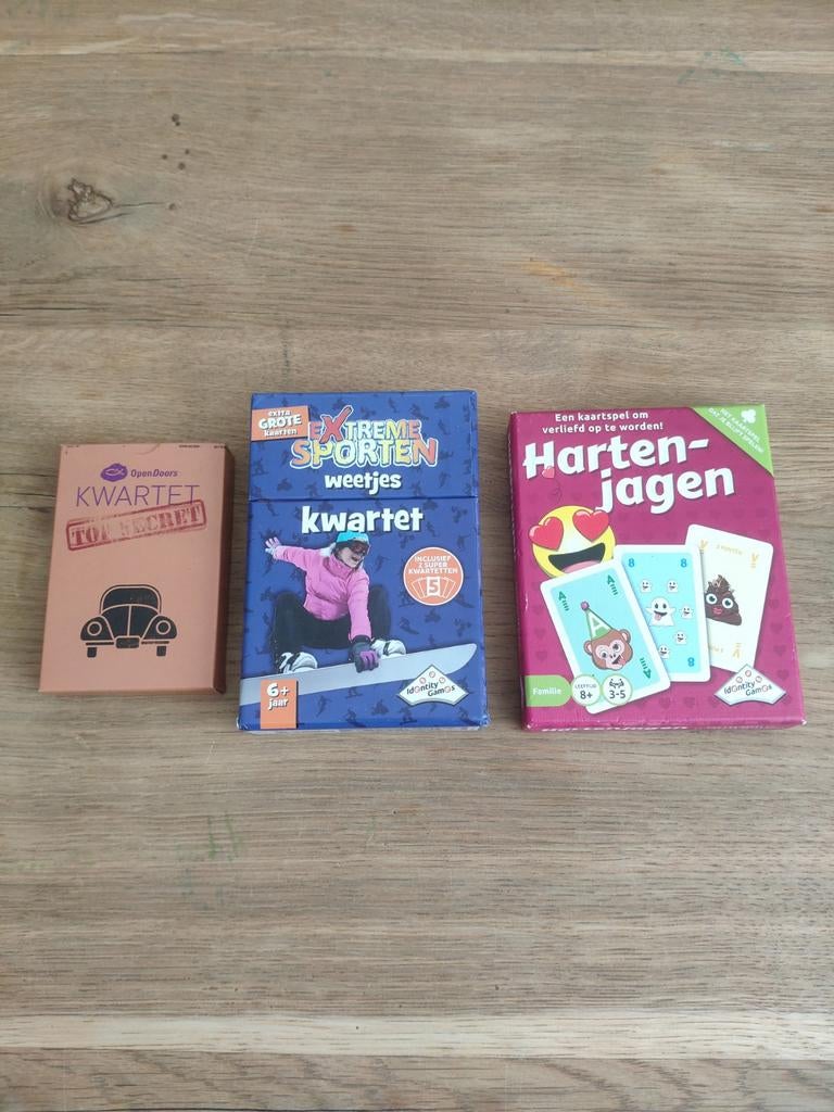 Diverse spellen, kwartet, hartenjagen, Ophalen