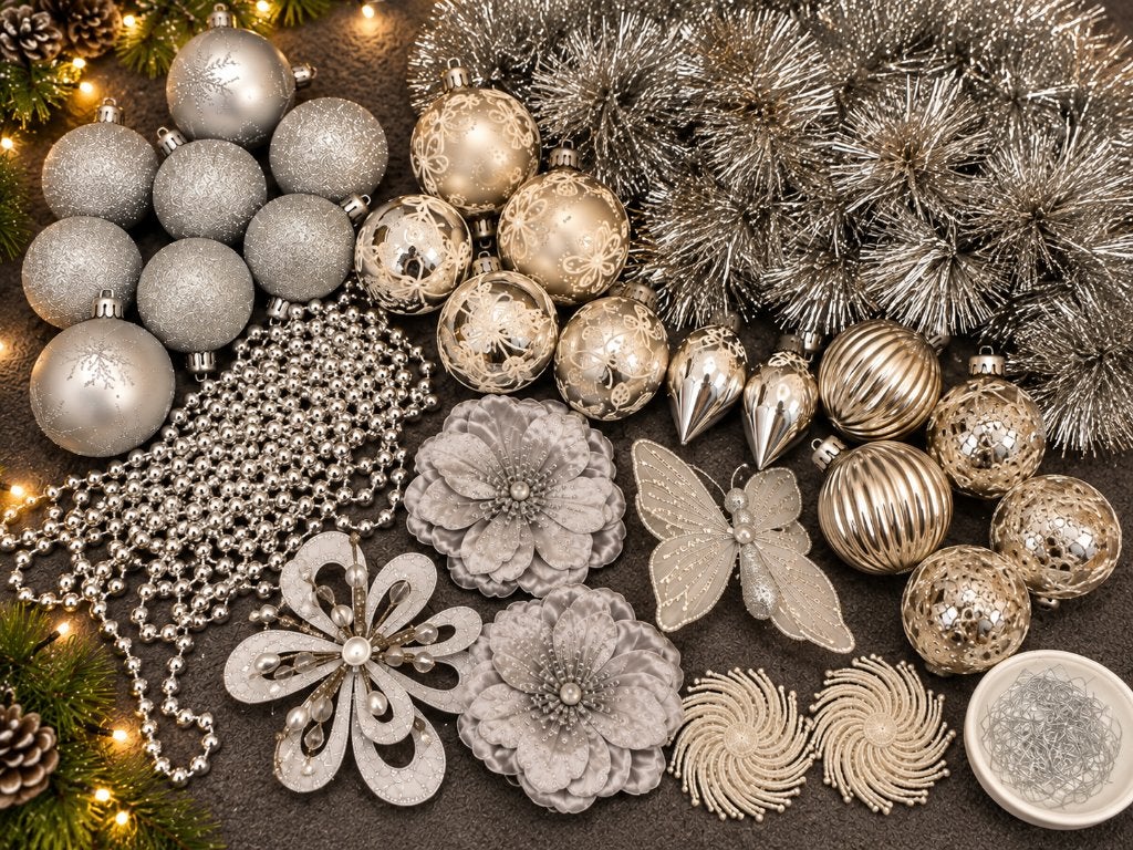 Luxe zilveren kerstdecoratie – kerstballen & ornamenten, Ophalen