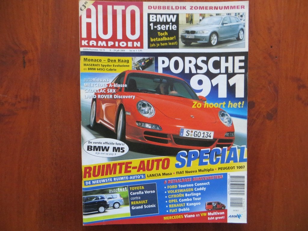Autokampioen 14-15 2004 911, BMW M5, Volvo 262C, Ruimte-auto, Ophalen of Verzenden, Nieuw, BMW