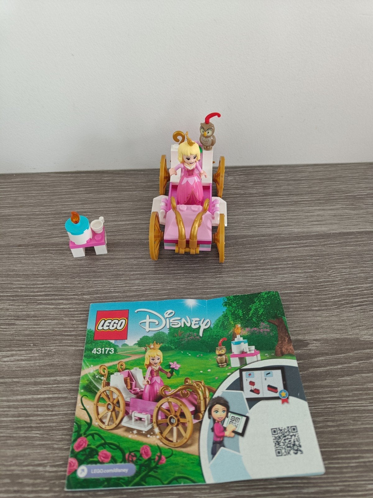 LEGO Disney Princess 43173 Aurora's Koninklijke Koets, Gebruikt, Lego, Ophalen of Verzenden, Complete set