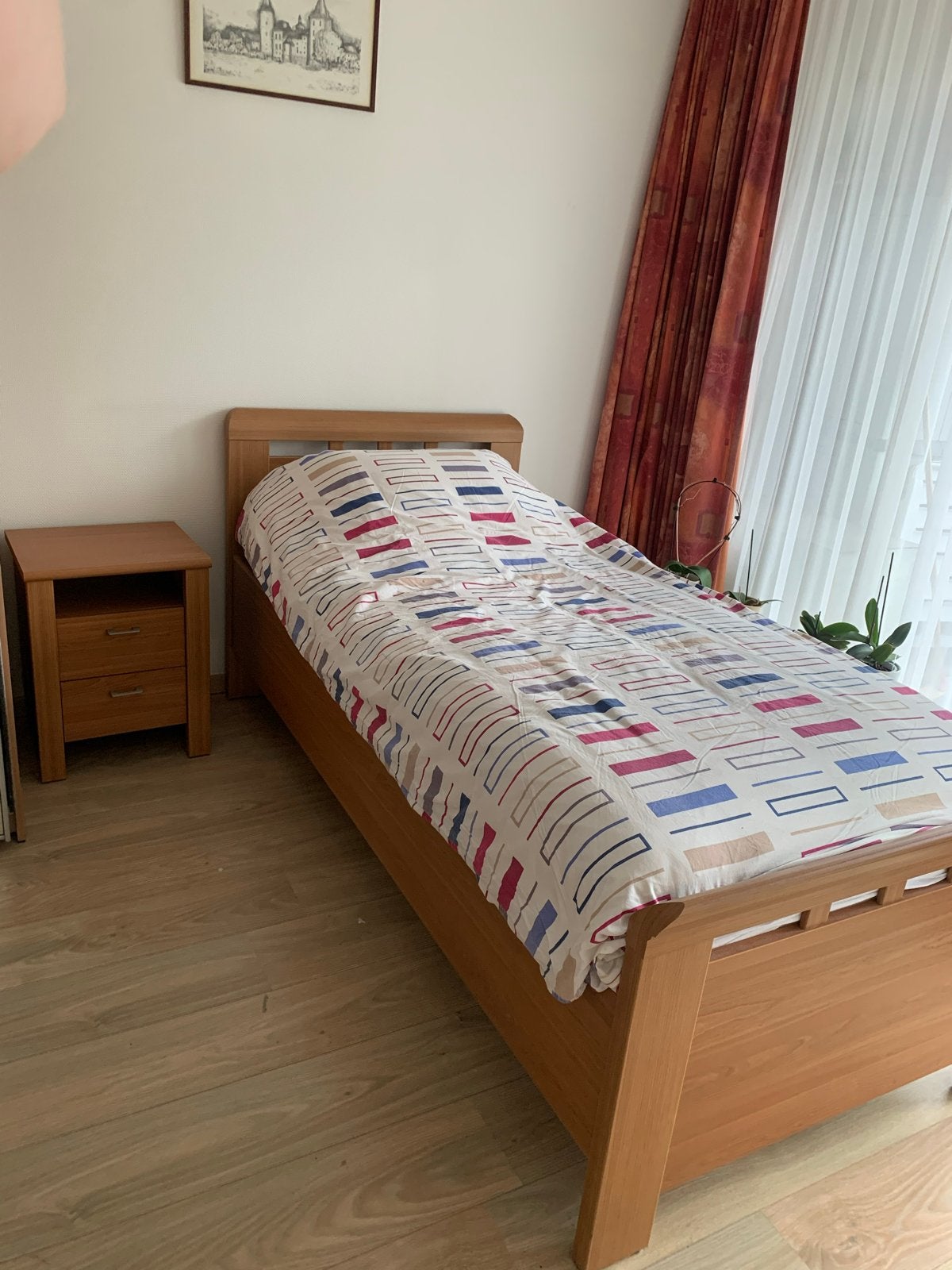 Elektrisch bed Sluys Wonen, Huis en Inrichting, Slaapkamer | Bedden, Ophalen, Eenpersoons, Bruin, 210 cm