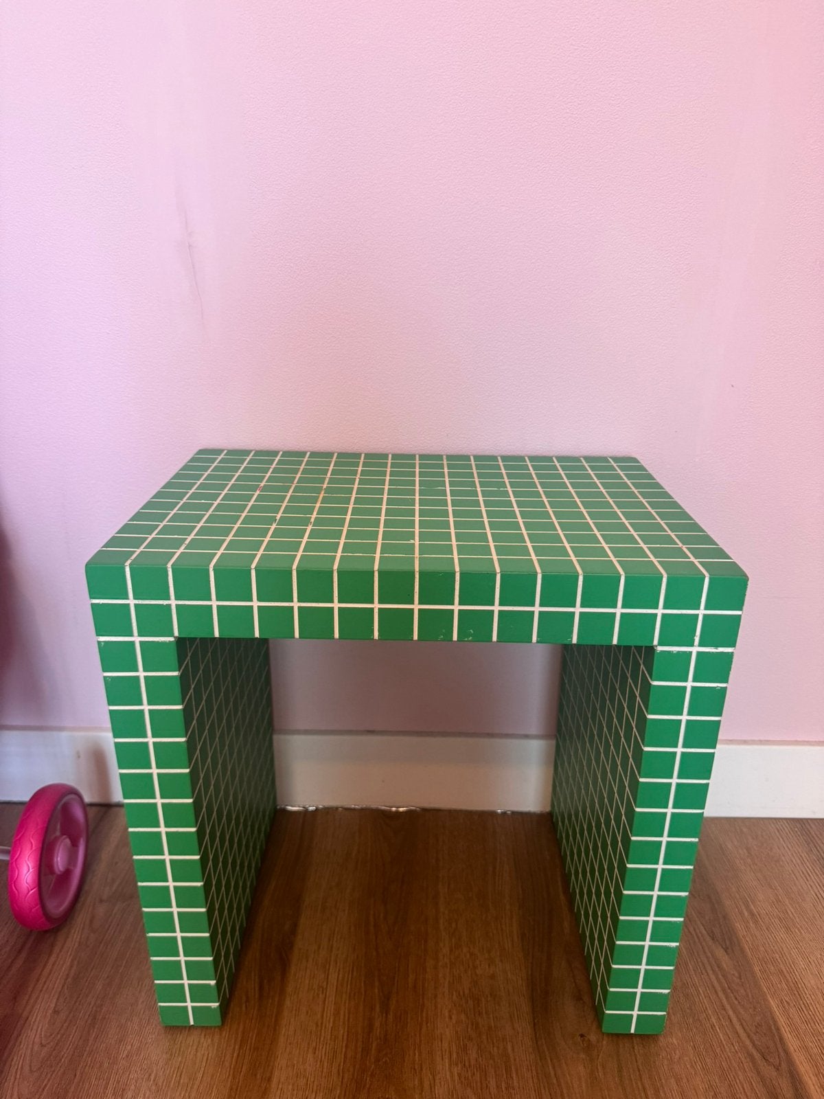 Bijzettafel xenos groen checks, Ophalen, Zo goed als nieuw, Tafel(s)