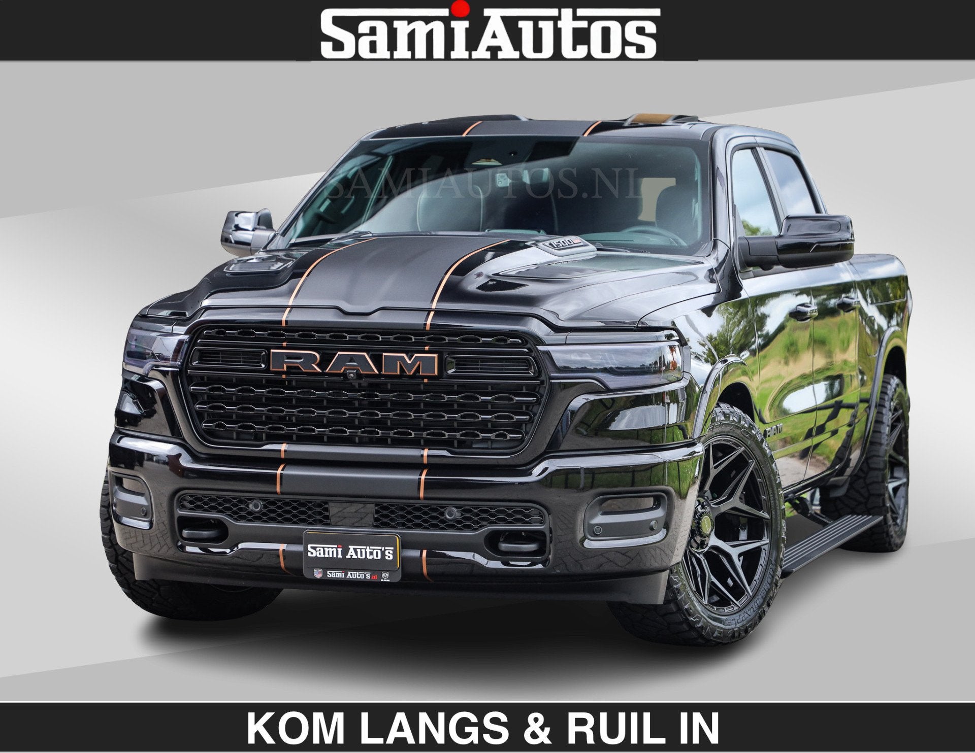 Dodge Ram LIMITED SPORT H.O 540 PK | Massage + Full Option |, Automaat, Dealer onderhouden, Met garantie (alle), Zwart