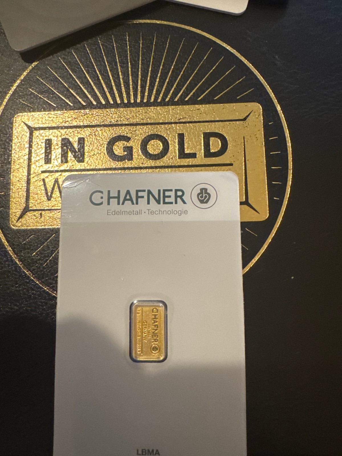 Chafner 1g Goudbaar - Edelmetaal Technologie, Ophalen, Goud