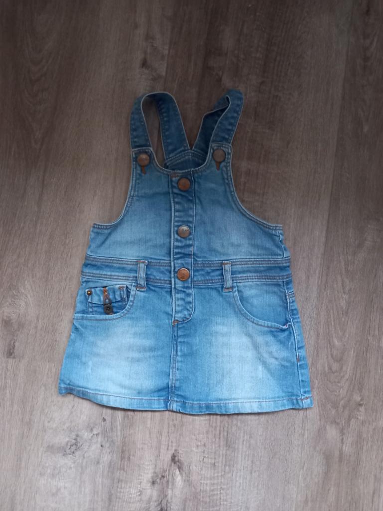 Spijker/denim jurk/ overgooier/ salopette maat 86 zara, Meisje, Jurkje of Rokje, Ophalen of Verzenden, Zo goed als nieuw