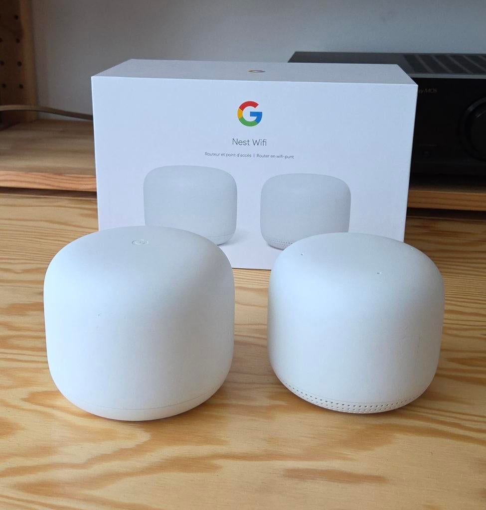 Google Nest wifi router + wifi punt, Computers en Software, Ophalen of Verzenden, Zo goed als nieuw, Router, Google Nest