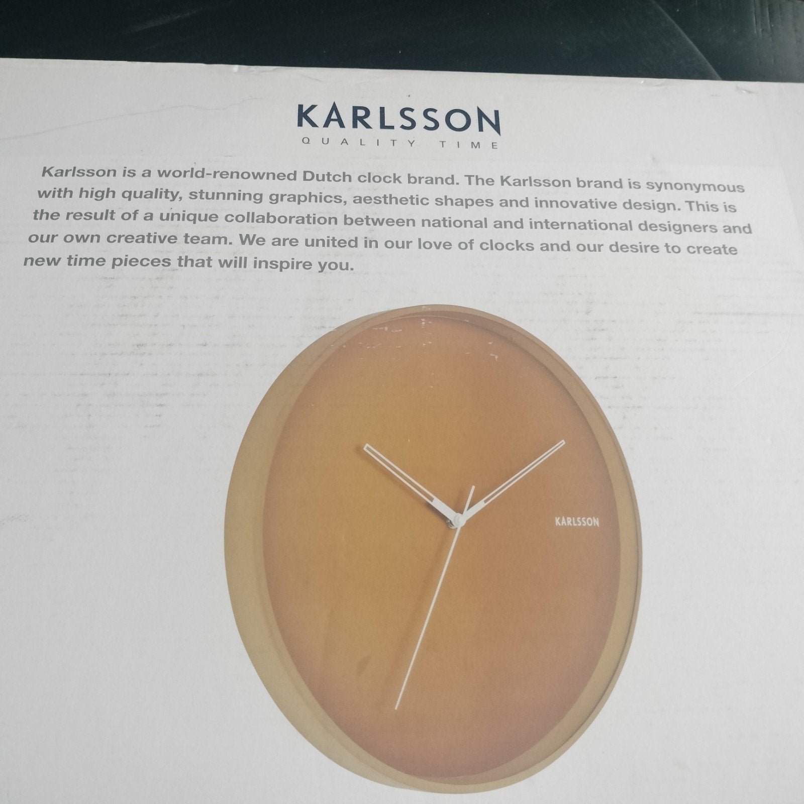 klok Karlsson Armando Breeveld, Wandklok, Werkt op batterijen, Nieuw, Ophalen of Verzenden