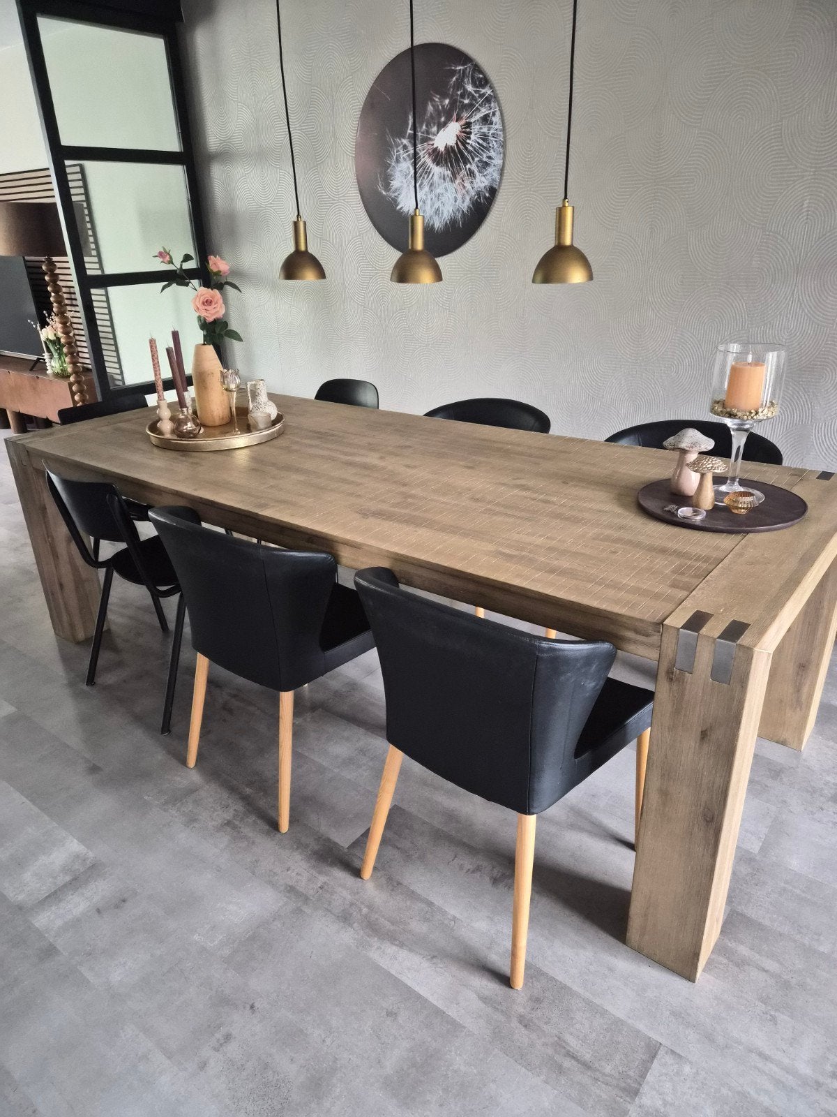 4 eethoekstoelen Ikea, zwart met houten poten., Ophalen, Gebruikt, Zwart, Vier