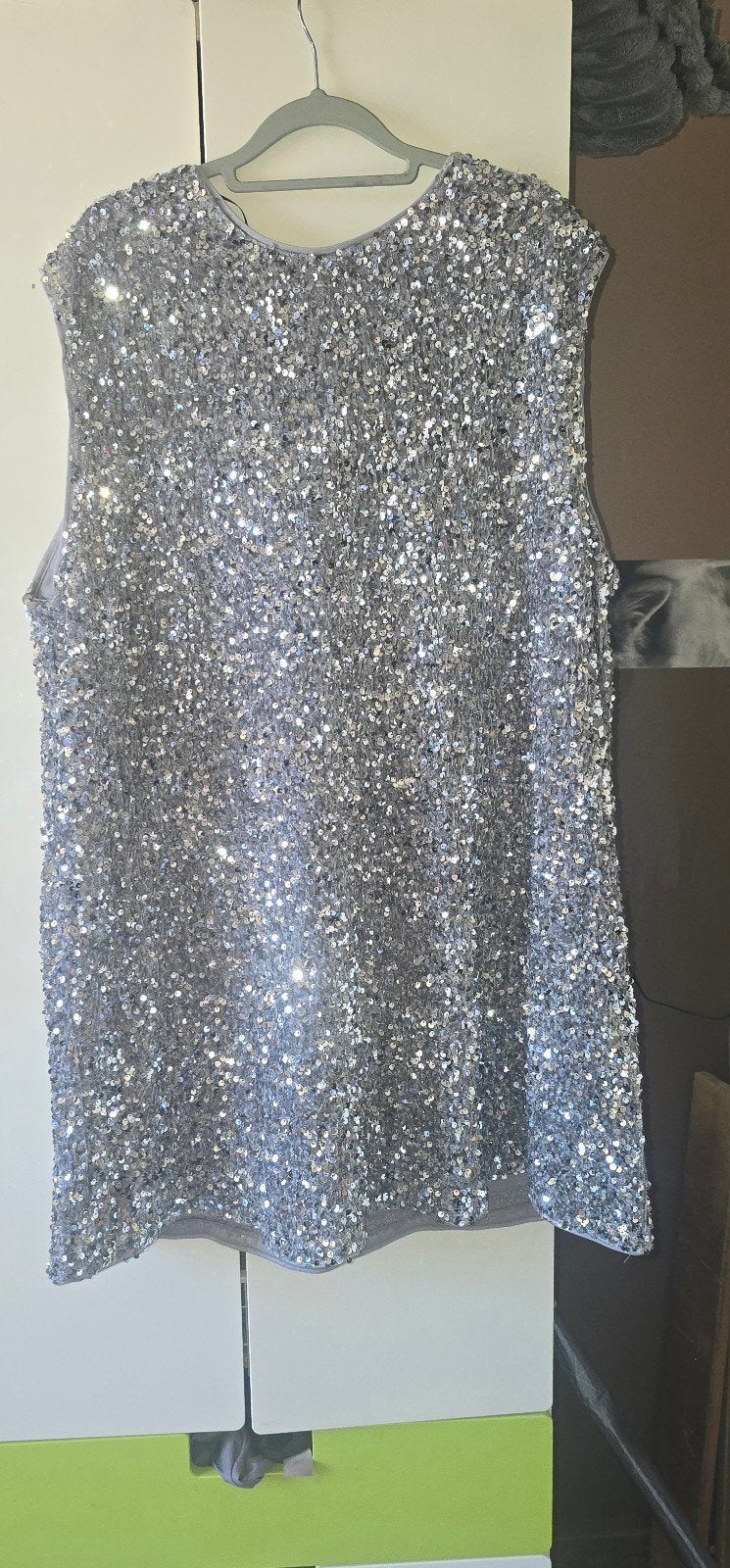 Nieuw pailletten jurkje met strik maat xxl 50/52, Ophalen, H&M, Jurk, Nieuw