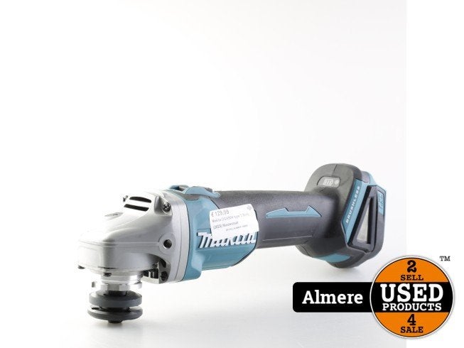 Makita DGA504 type 2 Body (2025) Nieuwstaat, Makita, Zo goed als nieuw, Support@makita.com, Makita Corporation, 3-11-8, Sumiyoshi-cho, 
Anjo, Aichi 446-8502
Japan