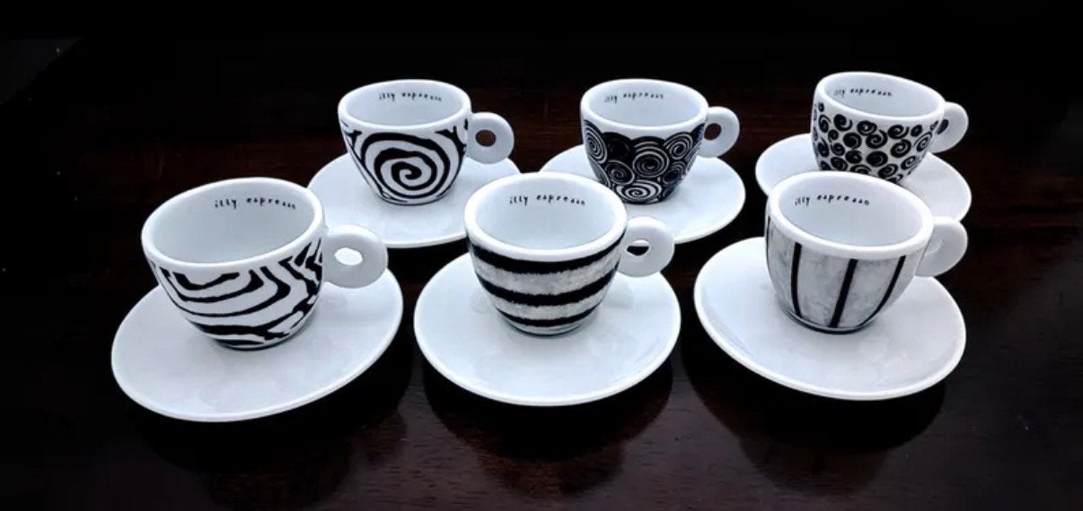 Zeldzaam Set 6 Illy Art Collection 1995 Spirali Ginori (bar), Ophalen