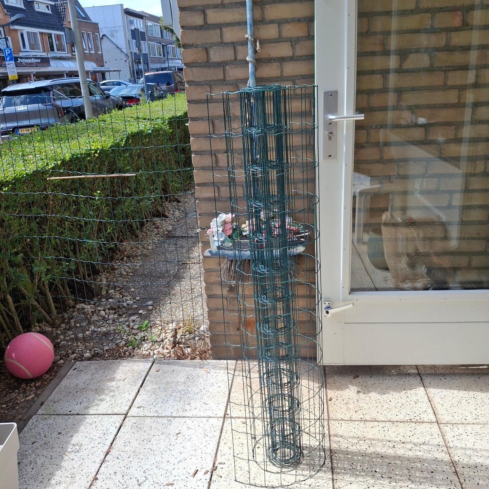 Groen gaashekwerk - 1.20m hoog, 3 meter lang, Tuin en Terras, Ophalen, Gebruikt, Minder dan 10 meter, Gaas