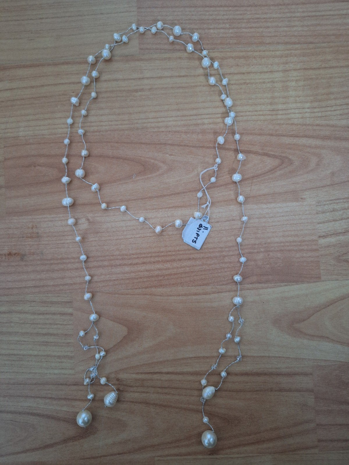 Nieuwe Zoetwaterparel Wikkelketting, Sieraden, Tassen en Uiterlijk, Kettingen, Overige materialen, Wit, Nieuw, Ophalen of Verzenden