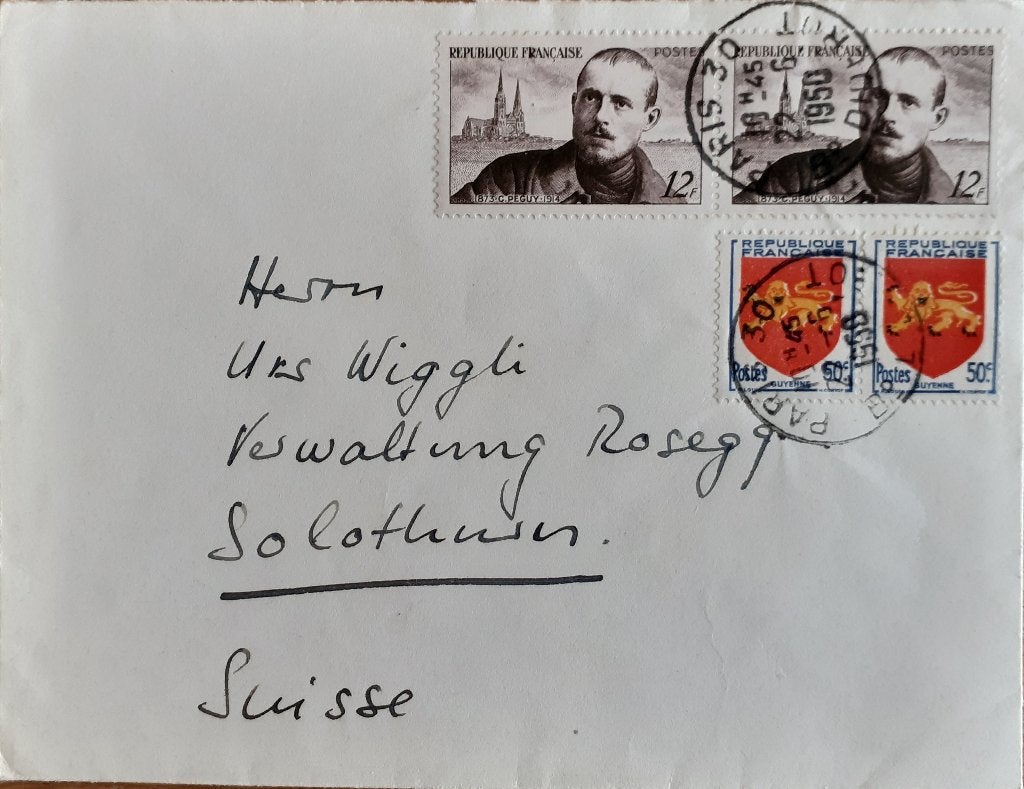 Frankrijk Envelop 1950, Postzegels en Munten, Ophalen of Verzenden, Envelop