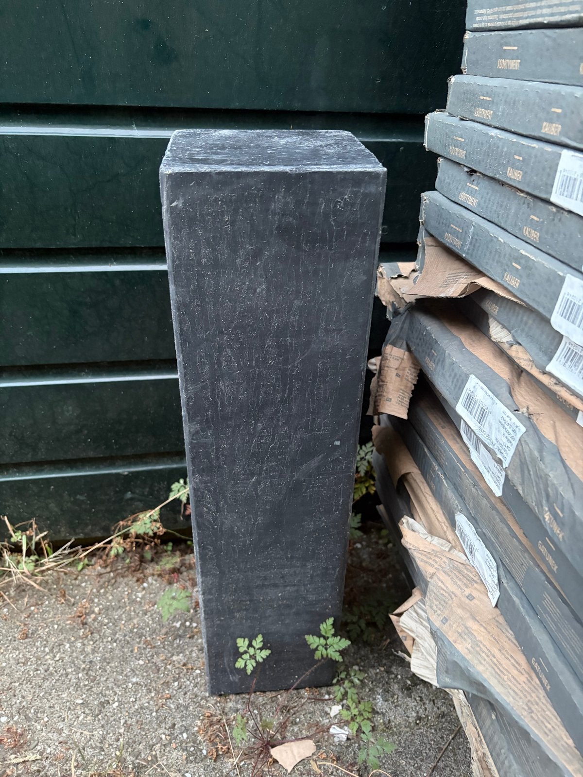 Betonpoer antraciet 15x15x60 cm met verstelbare plaat M16, Ophalen, Nieuw