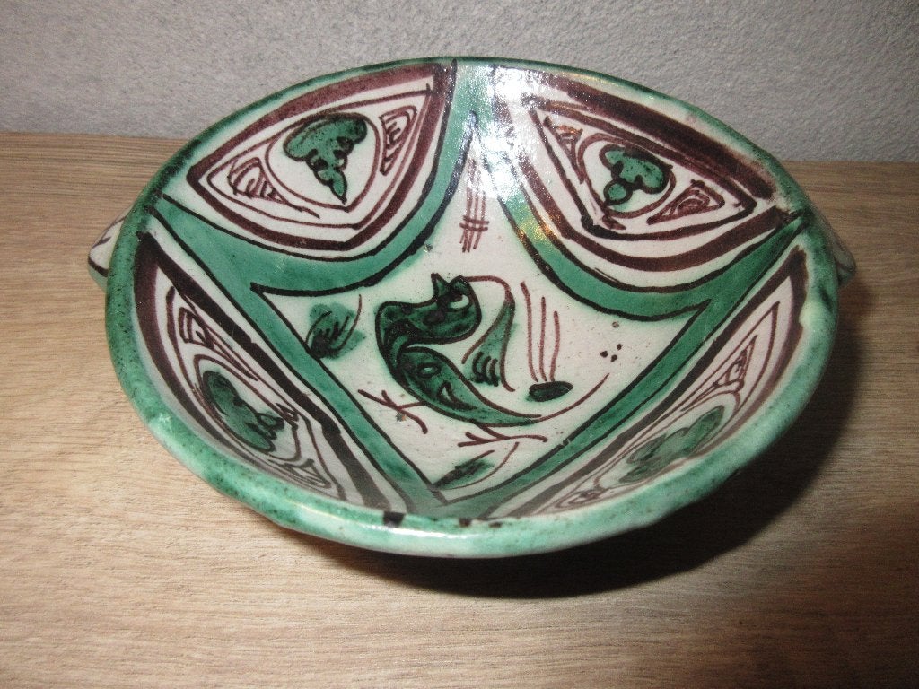 Vintage keramiek schaaltje met vogel Punter Spanje, Ophalen of Verzenden