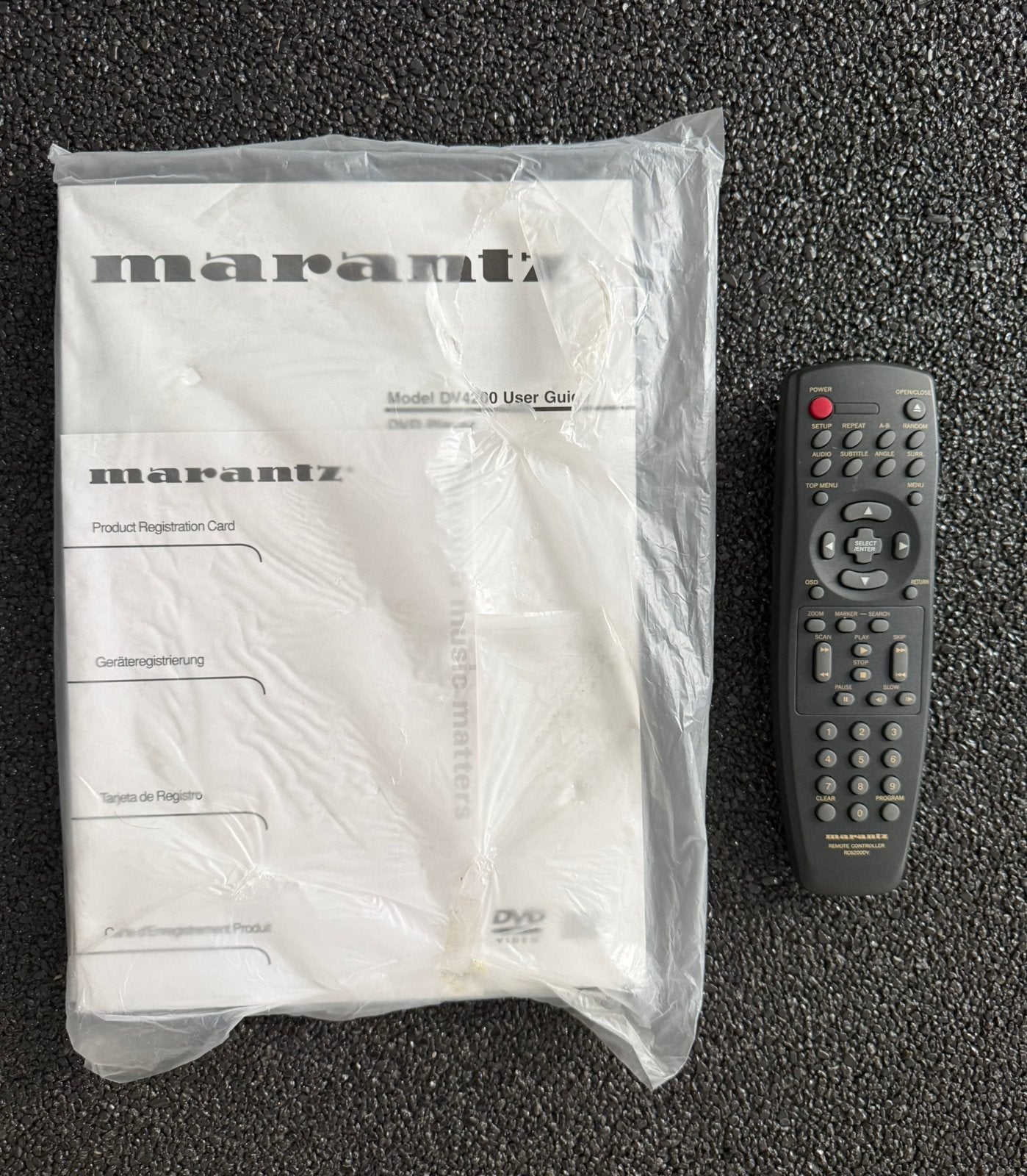 Marantz Handleiding + Afstandsbediening RC6200DV DV4200, Ophalen, Zo goed als nieuw, Origineel, Dvd