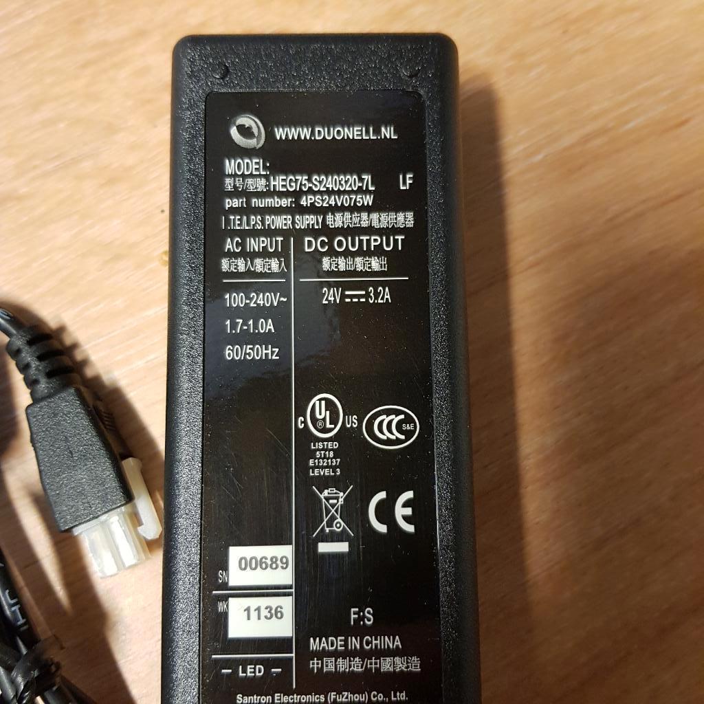 Gestabiliseerde Voeding 24v    3.2 Amp., Ophalen, Zo goed als nieuw