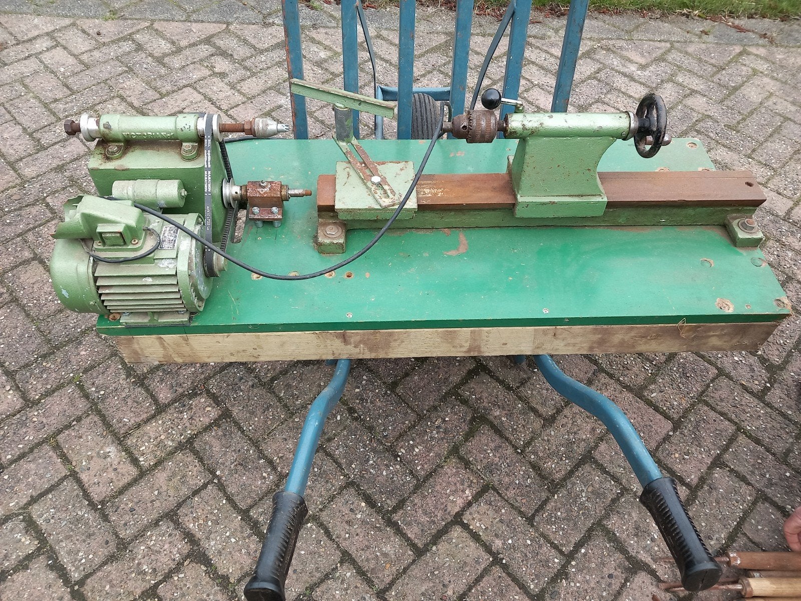Houtdraaibank Elektra Beckum met accessoires, Ophalen, Gebruikt, Houtdraaibank, Minder dan 500 mm