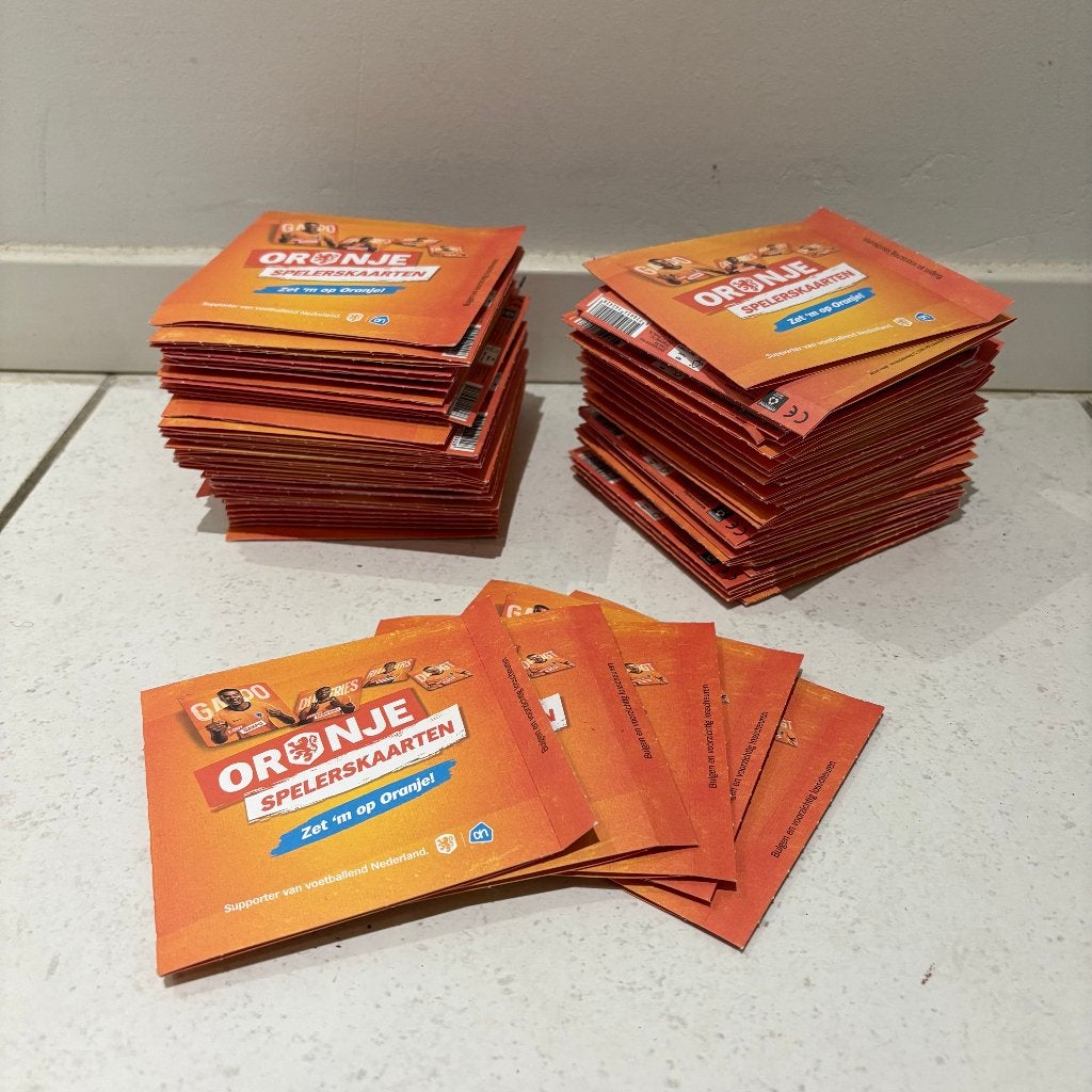 Oranje voetbal spelerskaarten AH actie 77 stuks, Verzamelen, Sportartikelen en Voetbal, Ophalen of Verzenden, Nieuw, Overige binnenlandse clubs