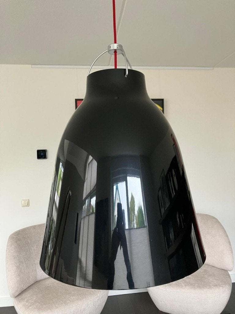 Fritz Hansen Caravaggio P3 hanglamp Ø40 cm – Hoogglans zwart, Gebruikt, Design / Scandinavisch / Modern, Metaal, E27 (groot)