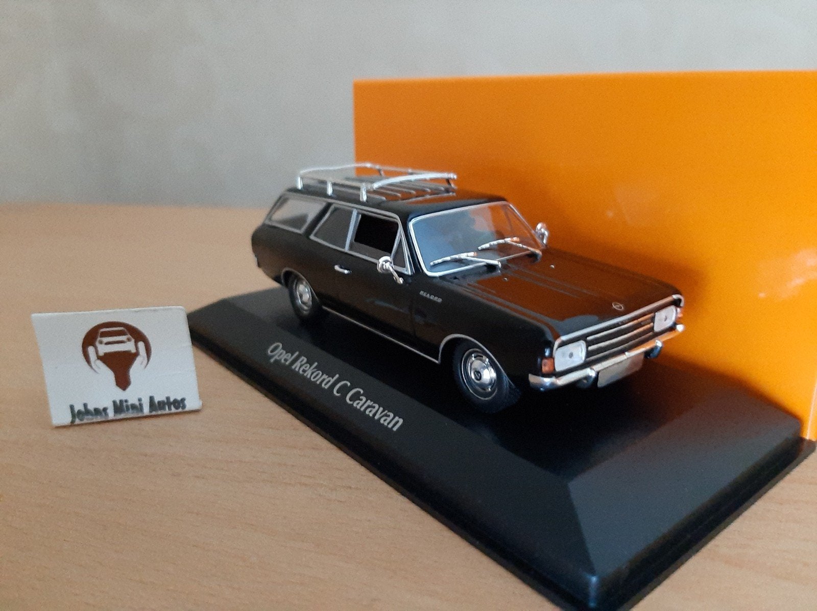 Opel Rekord C Caravan zwart 1969 van Maxichamps 1:43, Overige merken, Auto, Nieuw, Ophalen of Verzenden