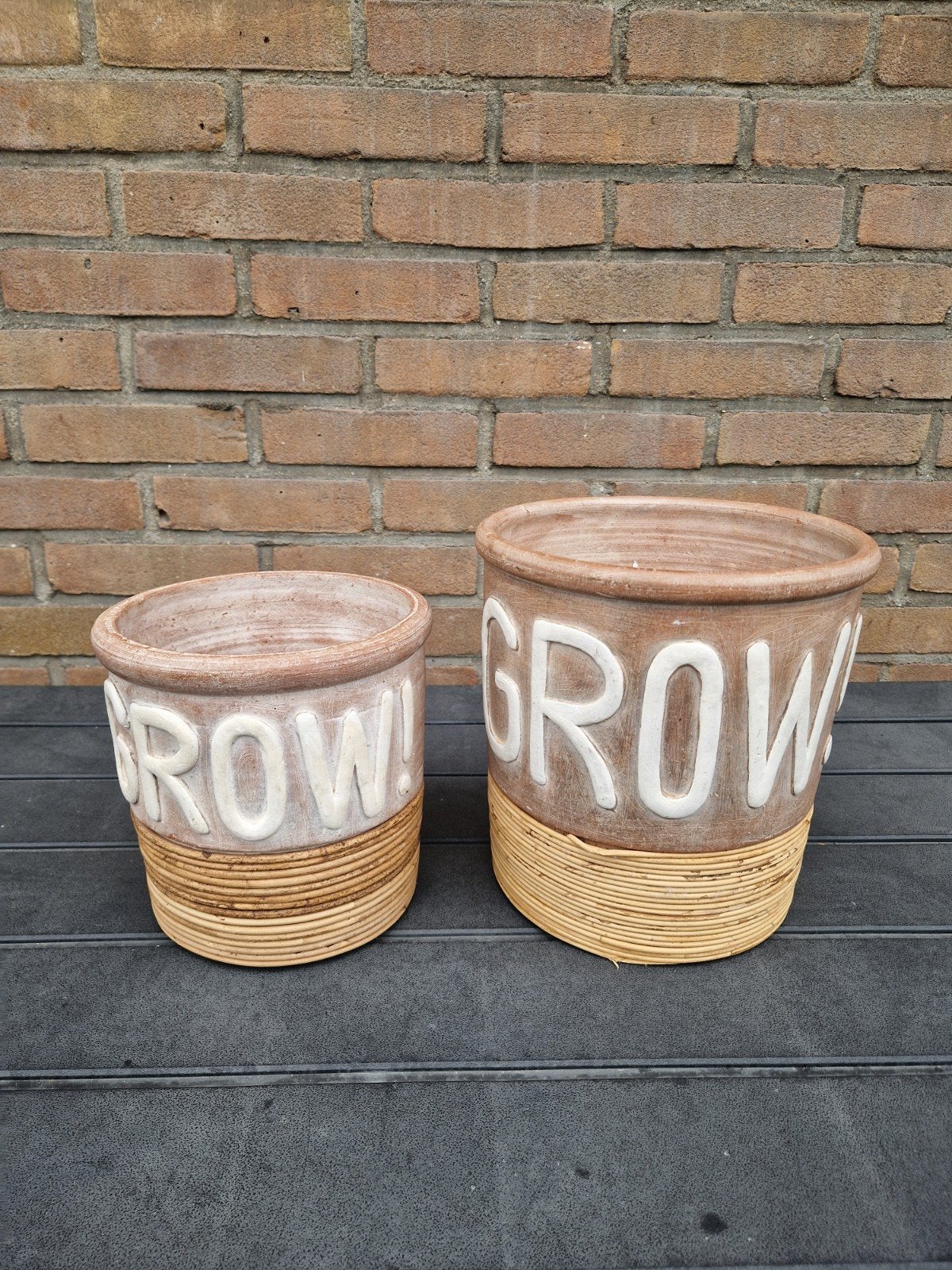 Riviera Maison GROW! Bloempotten - Set van 2, Ophalen, Gebruikt, Rond, Binnen