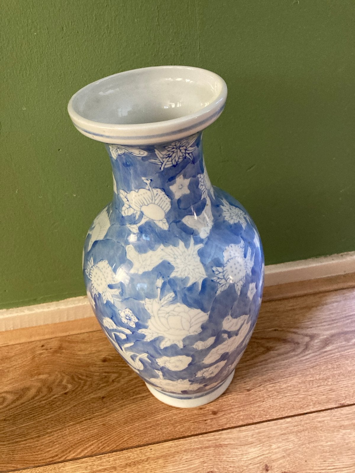 Antieke Chinese Blauw-Witte Porseleinen Vaas, Antiek en Kunst, Ophalen