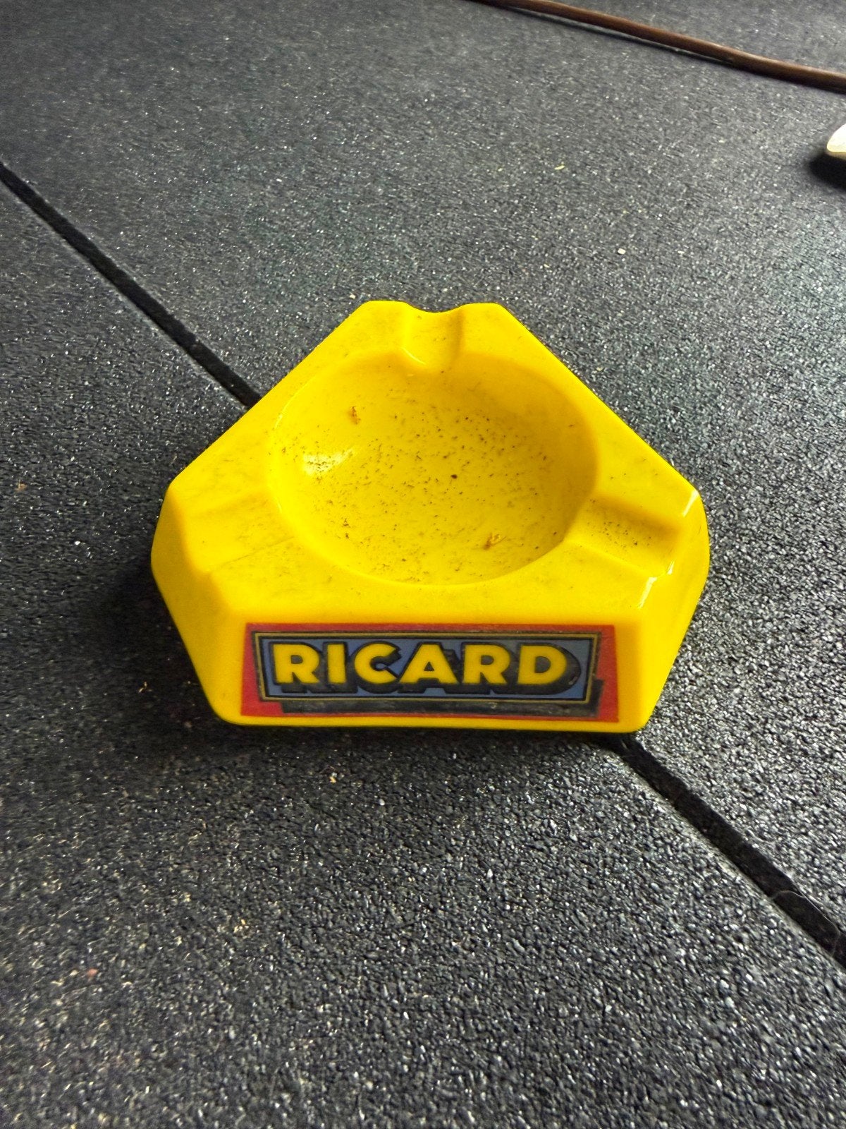 Vintage Ricard Reclame Asbak - Geel, Ophalen of Verzenden