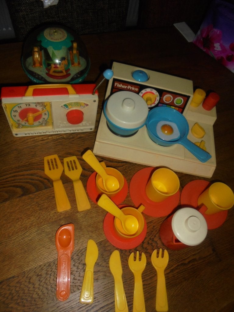 Fisher Price / Keuken, Radio, Chime ball Jaren 70 in 1 koop, Verzamelen, Speelgoed, Ophalen of Verzenden, Gebruikt