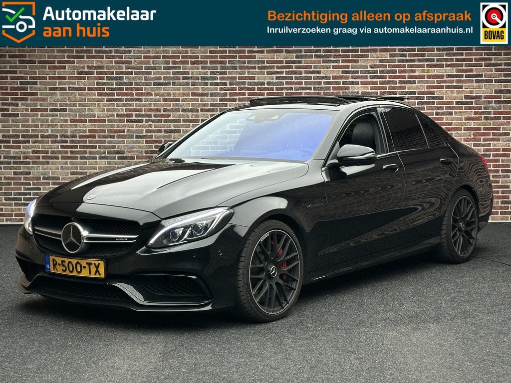 Mercedes-Benz C-klasse AMG 63 S Panorama Dealer 360 Headup B, Auto's, Mercedes-Benz, Automaat, Achterwielaandrijving, Gebruikt