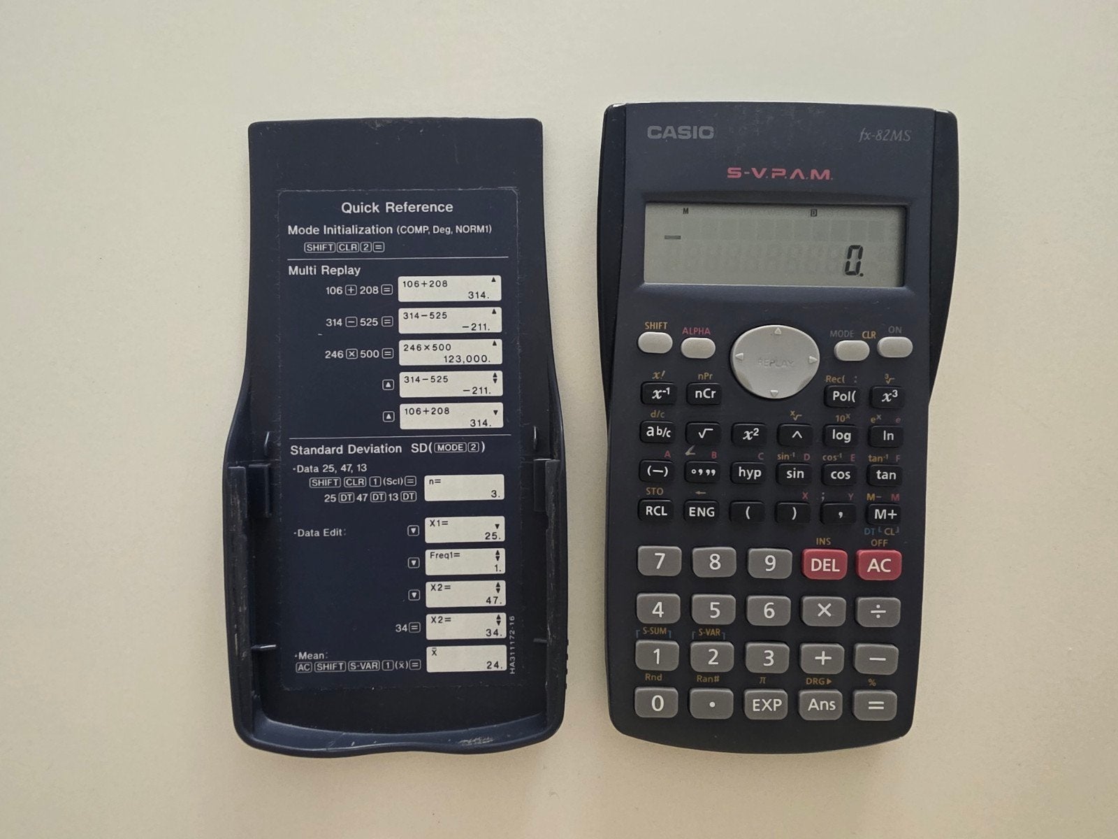 Casio fx-82MS rekenmachine, Ophalen of Verzenden, Grafische rekenmachine, Gebruikt