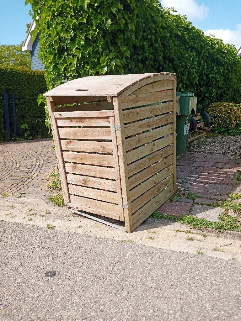 kliko ombouw, Ophalen, Zo goed als nieuw, Hout, Containerberging